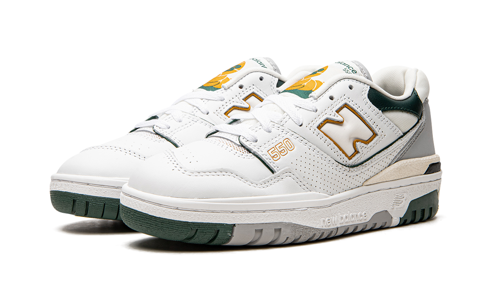 New Balance 550 White Nightwatch Green 6