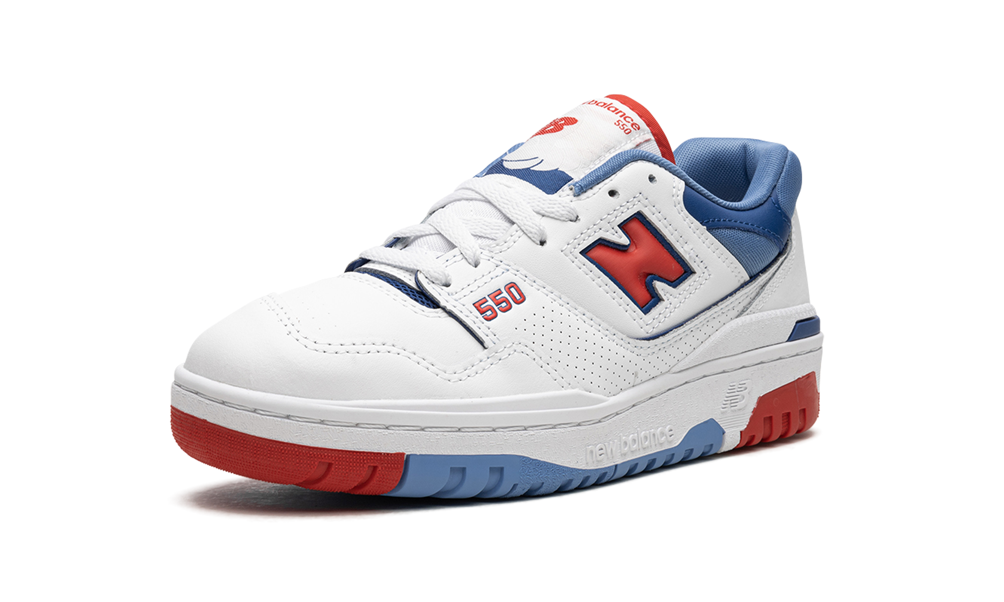 New Balance 550 White True Red Atlantic Blue 5