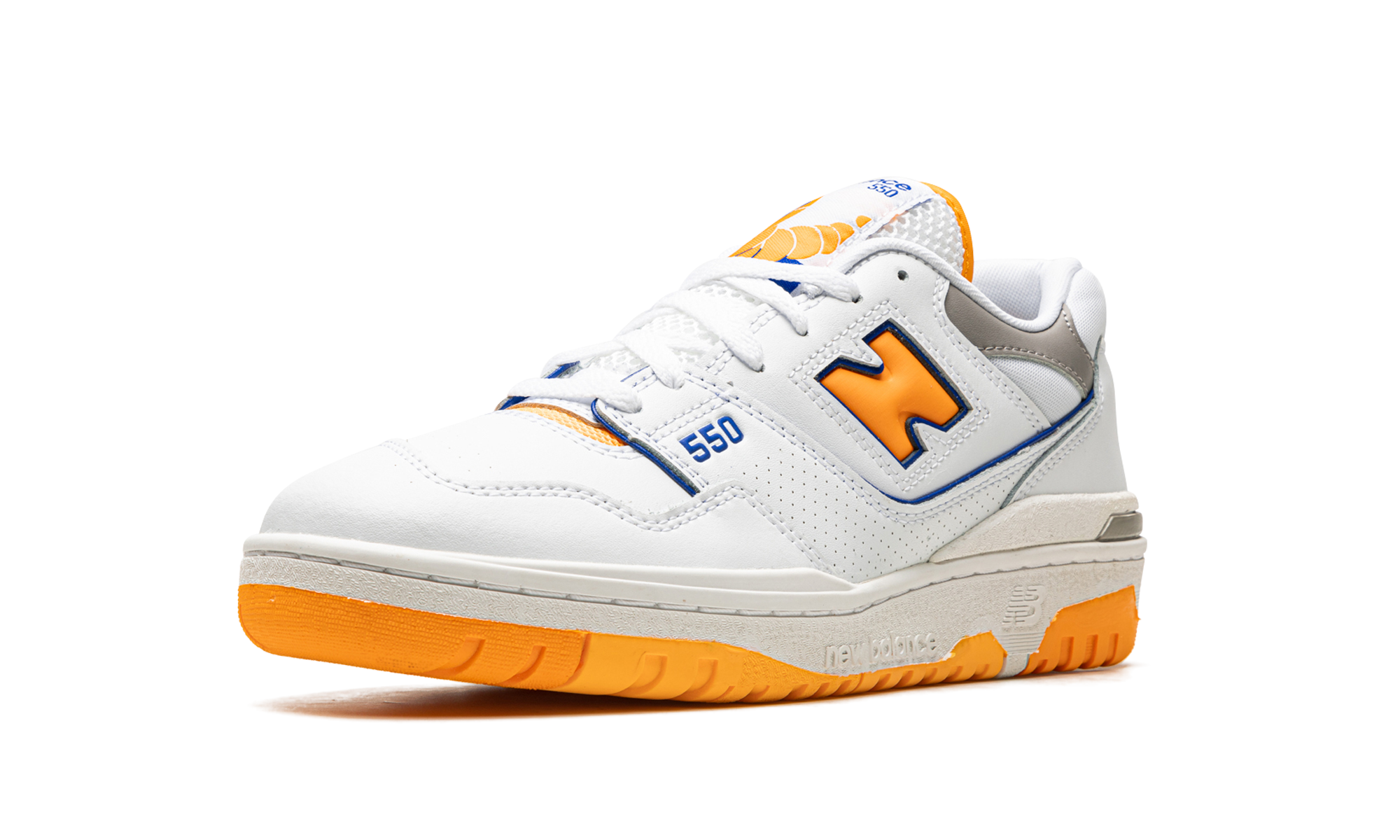 New Balance 550 White Vibrant Orange 5