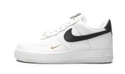 Nike Air Force 1 Low '07 Essential White Black Gold Mini Swoosh (W) 1