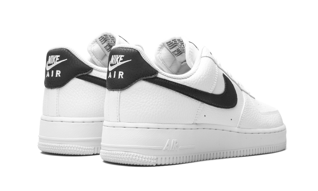 Nike Air Force 1 Low 07 White Black Pebbled Leather 4
