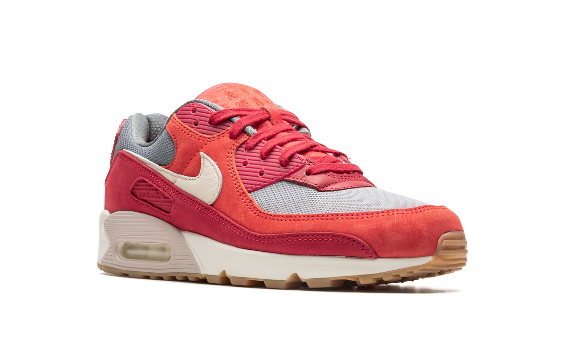 Nike Air Max 90 Premium Gym Red Smoke Grey Gum 7