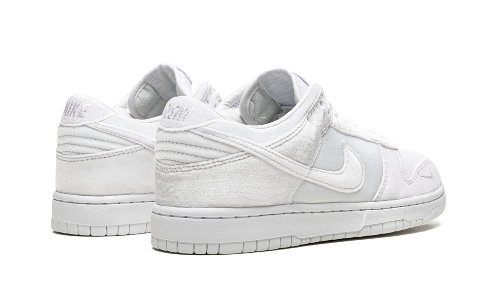 Nike Dunk Low Dover Street Market Triple White Velvet 4