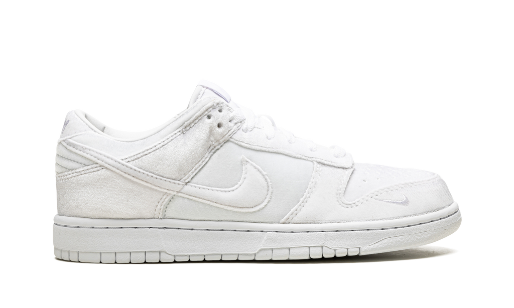 Nike Dunk Low Dover Street Market Triple White Velvet 7