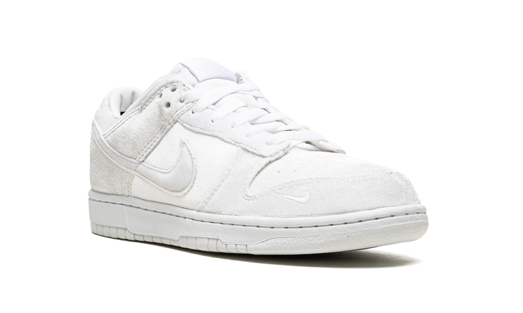 Nike Dunk Low Dover Street Market Triple White Velvet 8