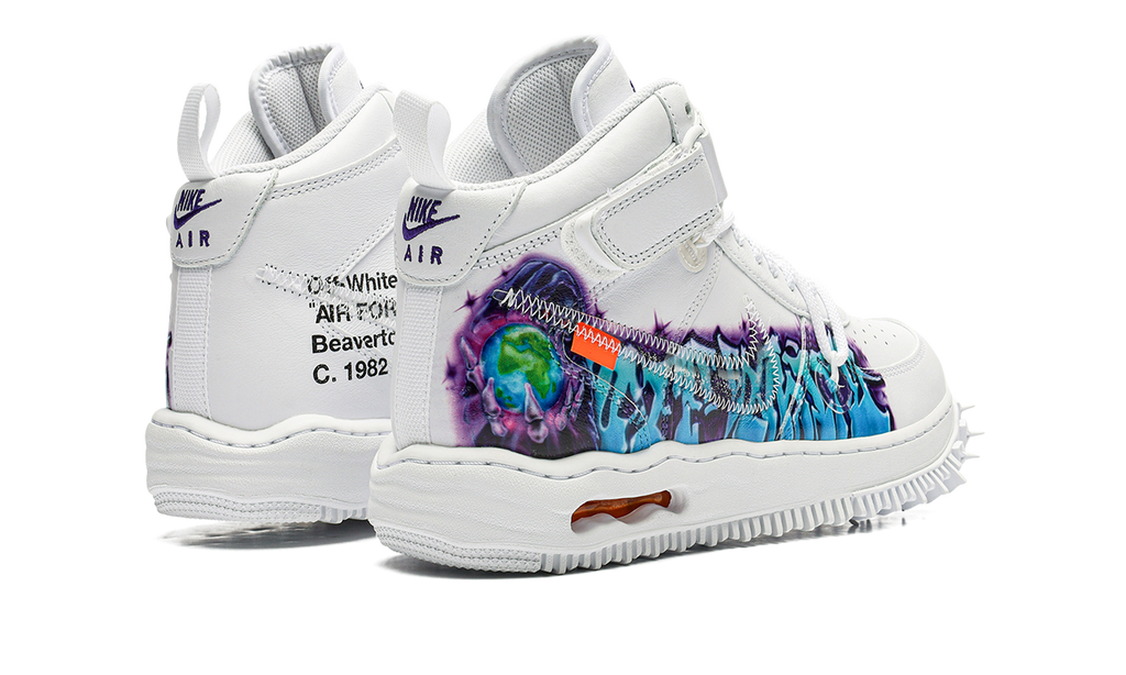 Off-White x Nike Air Force 1 Mid Graffiti White 4