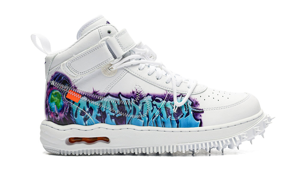 Off-White x Nike Air Force 1 Mid Graffiti White 7