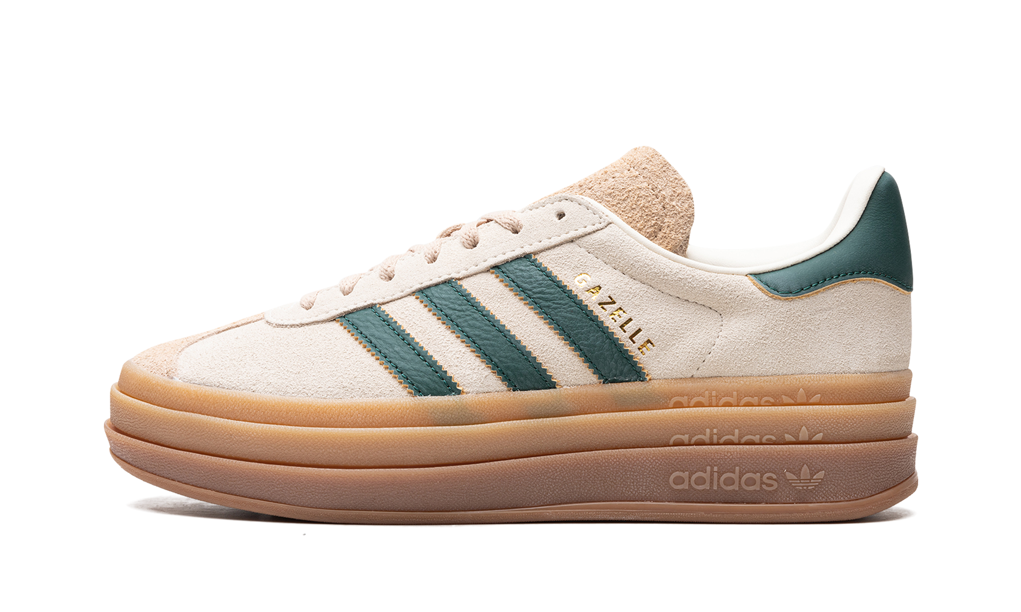 Adidas Gazelle Bold Magic Beige Collegiate Green 1