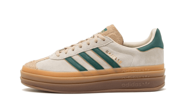 Adidas Gazelle Bold Magic Beige Collegiate Green 1