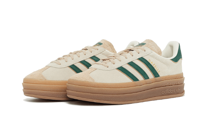 Adidas Gazelle Bold Magic Beige Collegiate Green 2