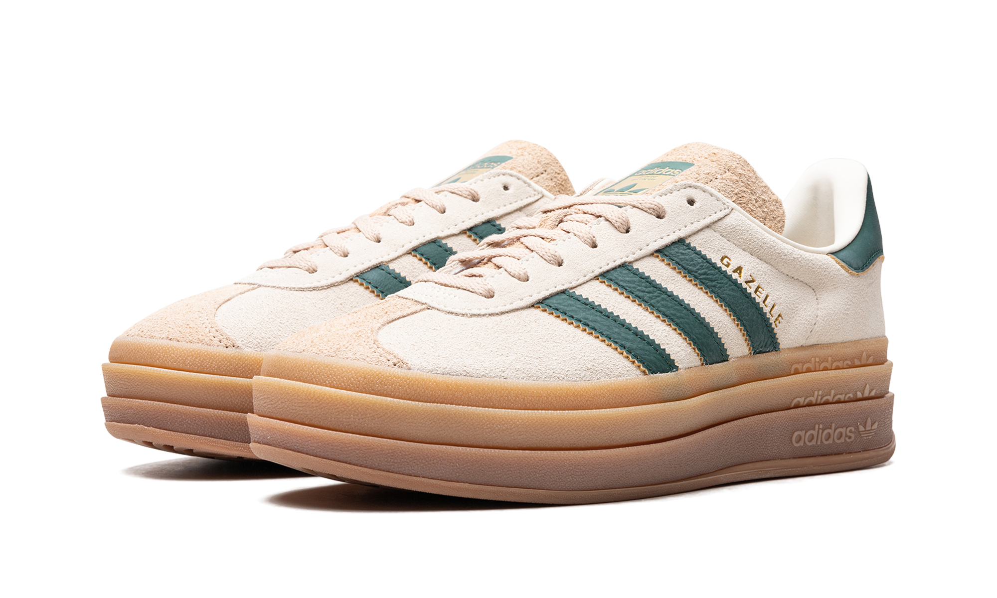 Adidas Gazelle Bold Magic Beige Collegiate Green 3