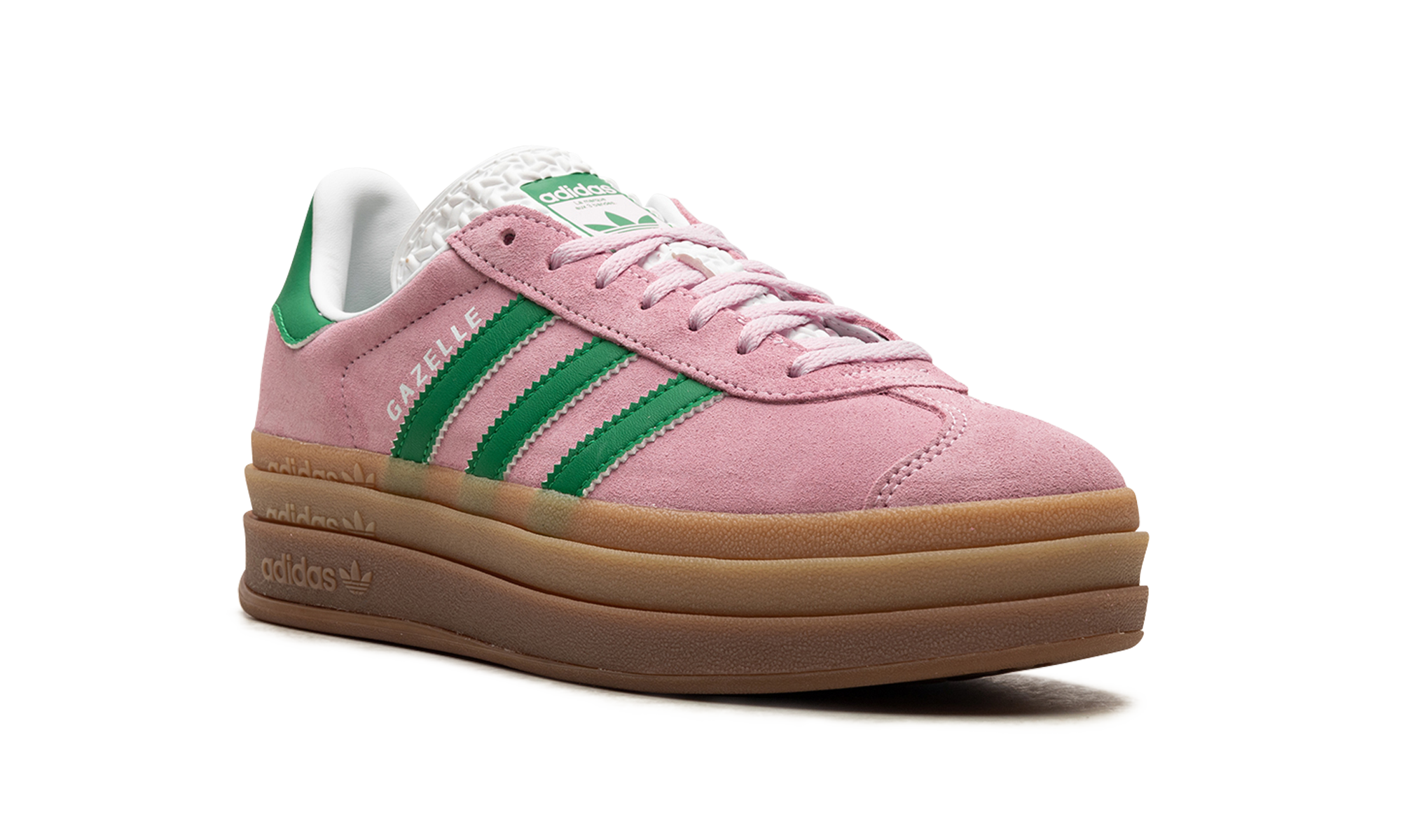Adidas Gazelle Bold True Pink Green Cloud White 2