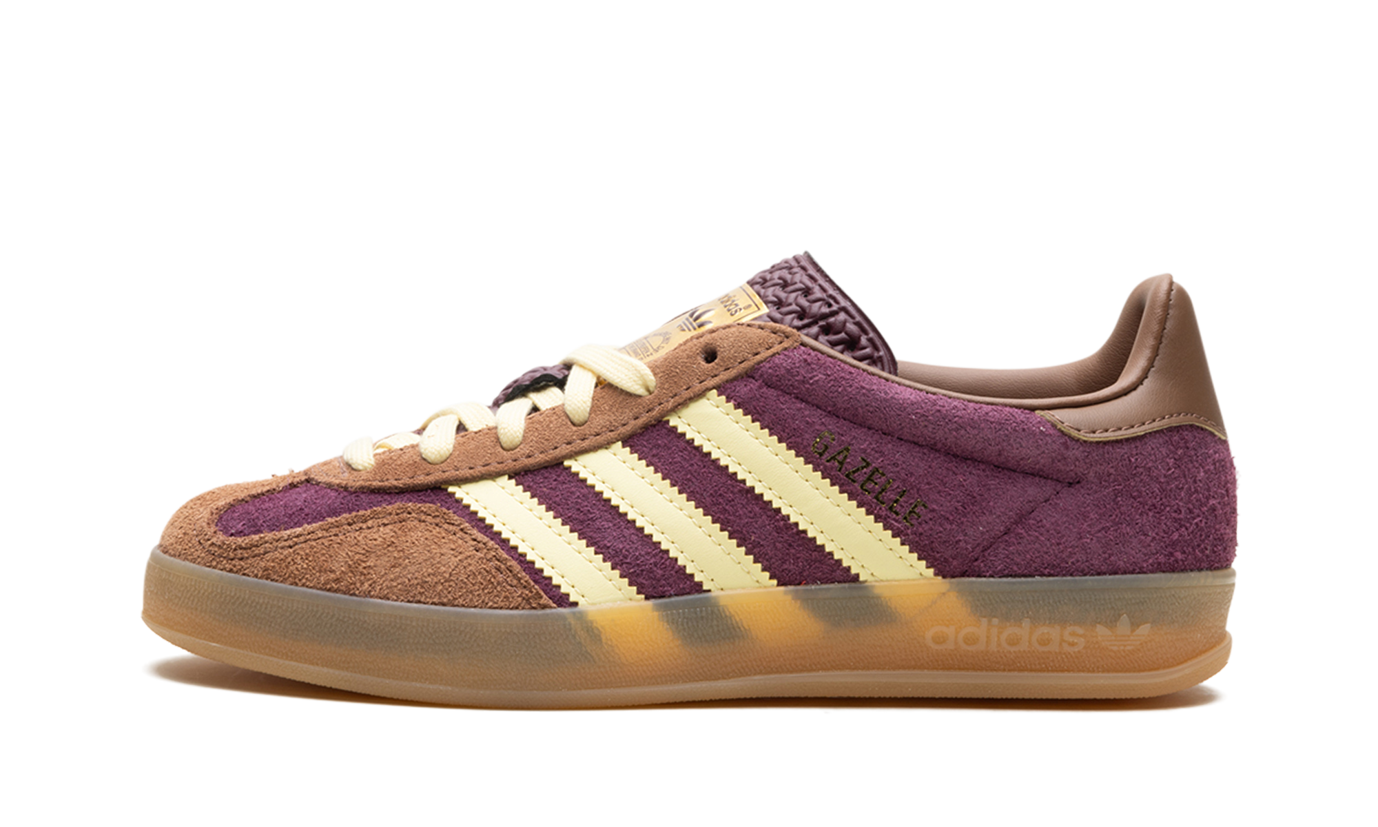 Adidas Gazelle Indoor Maroon Almost Yellow 1