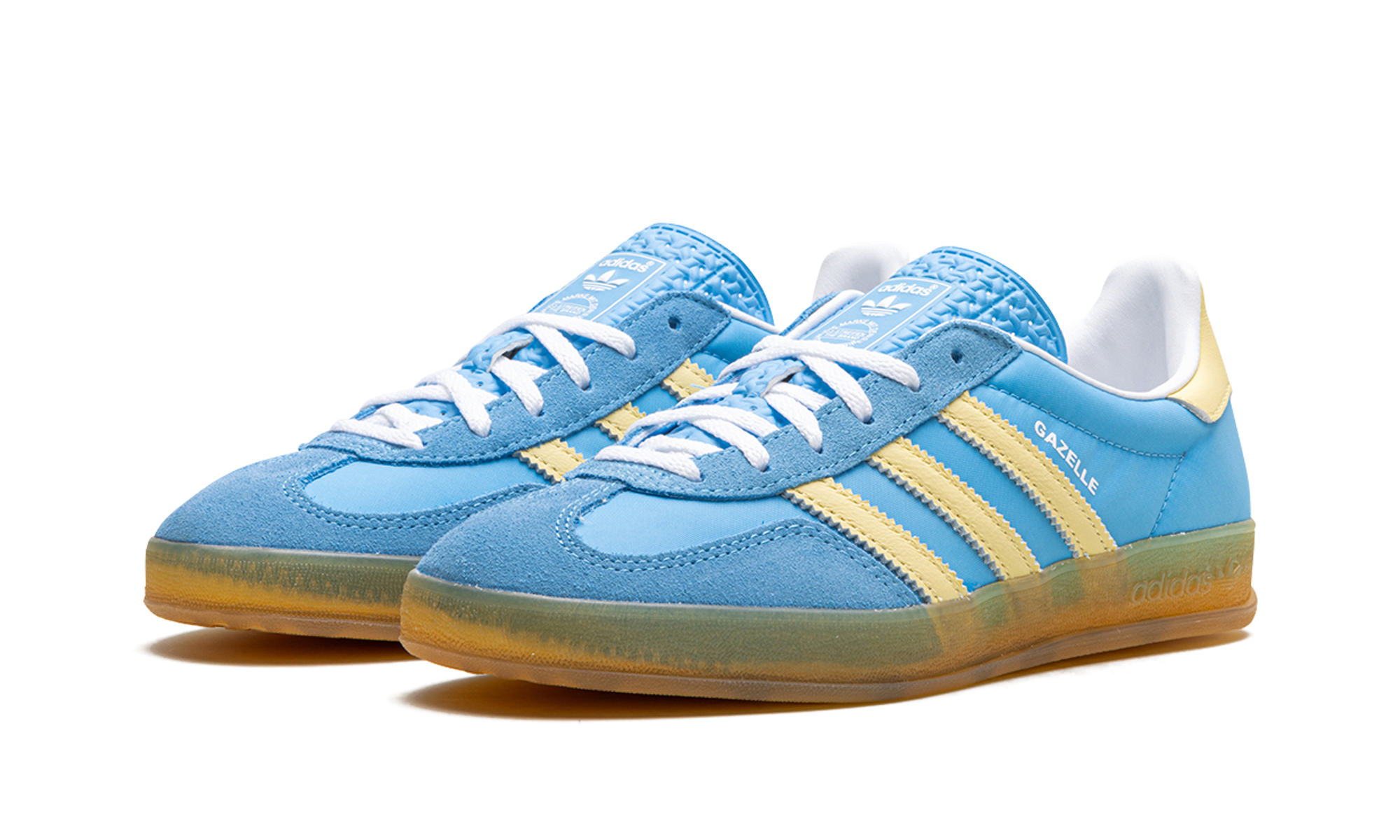 Adidas Gazelle Indoor Semi Blue BURST Almost Yellow 3