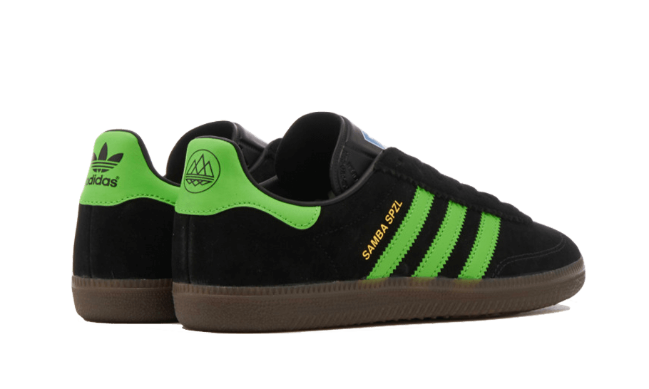 Adidas Samba Deco Spzl Core Black Lucid Lime 2