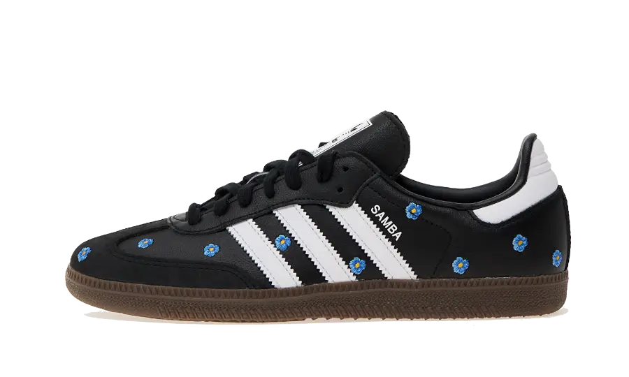 Adidas Samba Light Blue Floral Black 1