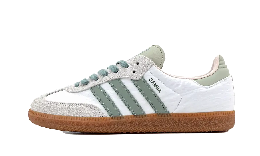 Adidas Samba OG Cloud White Silver Green 1