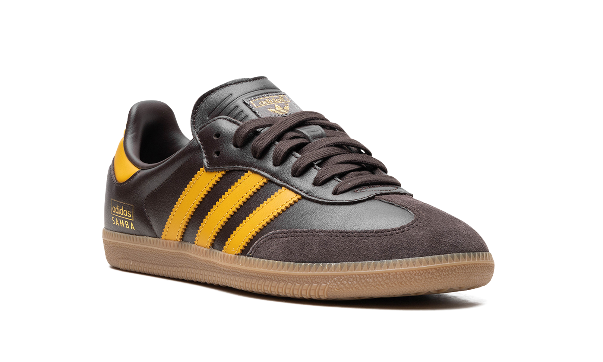 Adidas Samba OG Dark Brown Preloved Yellow 2