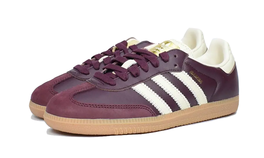 Adidas Samba OG Maroon Crewht Gold 2