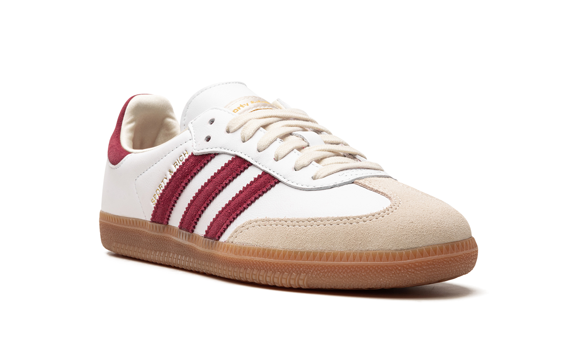 Adidas Samba x Sporty & Rich White Burgundy 2