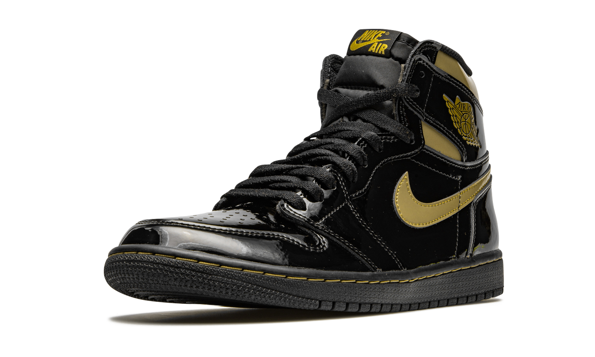 Air Jordan 1 High Black Metallic Gold 4