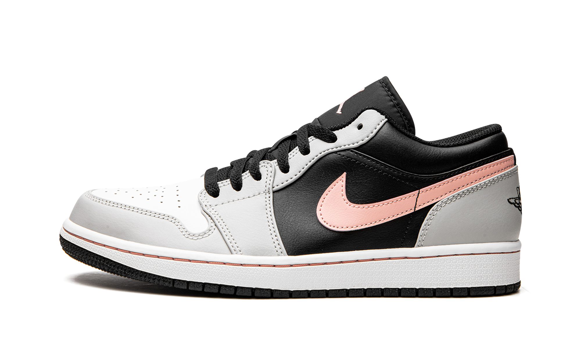 Air Jordan 1 Low Black Grey Pink 2