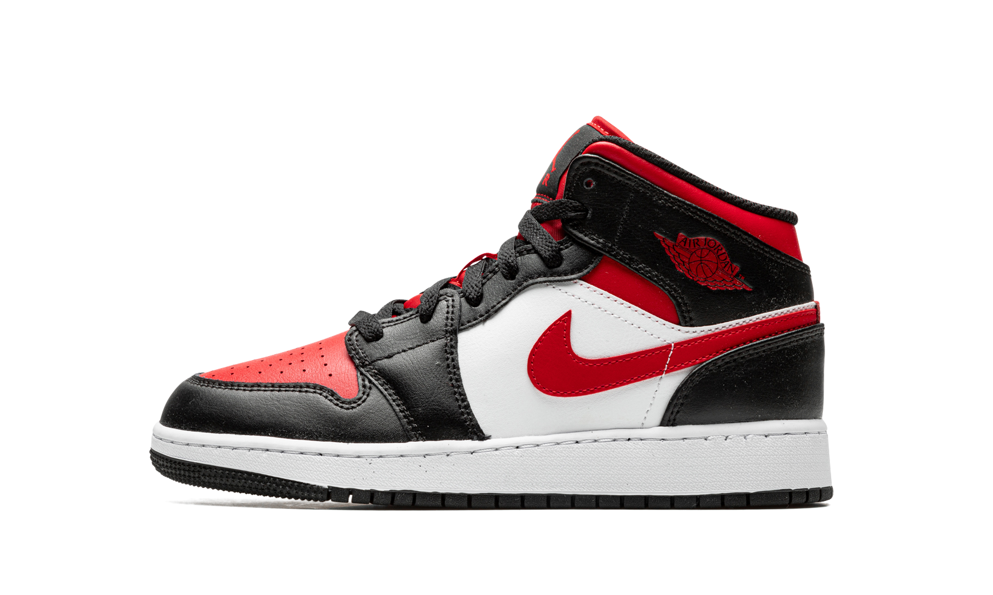 Air Jordan 1 Mid Alternate Bred Toe (GS) 2