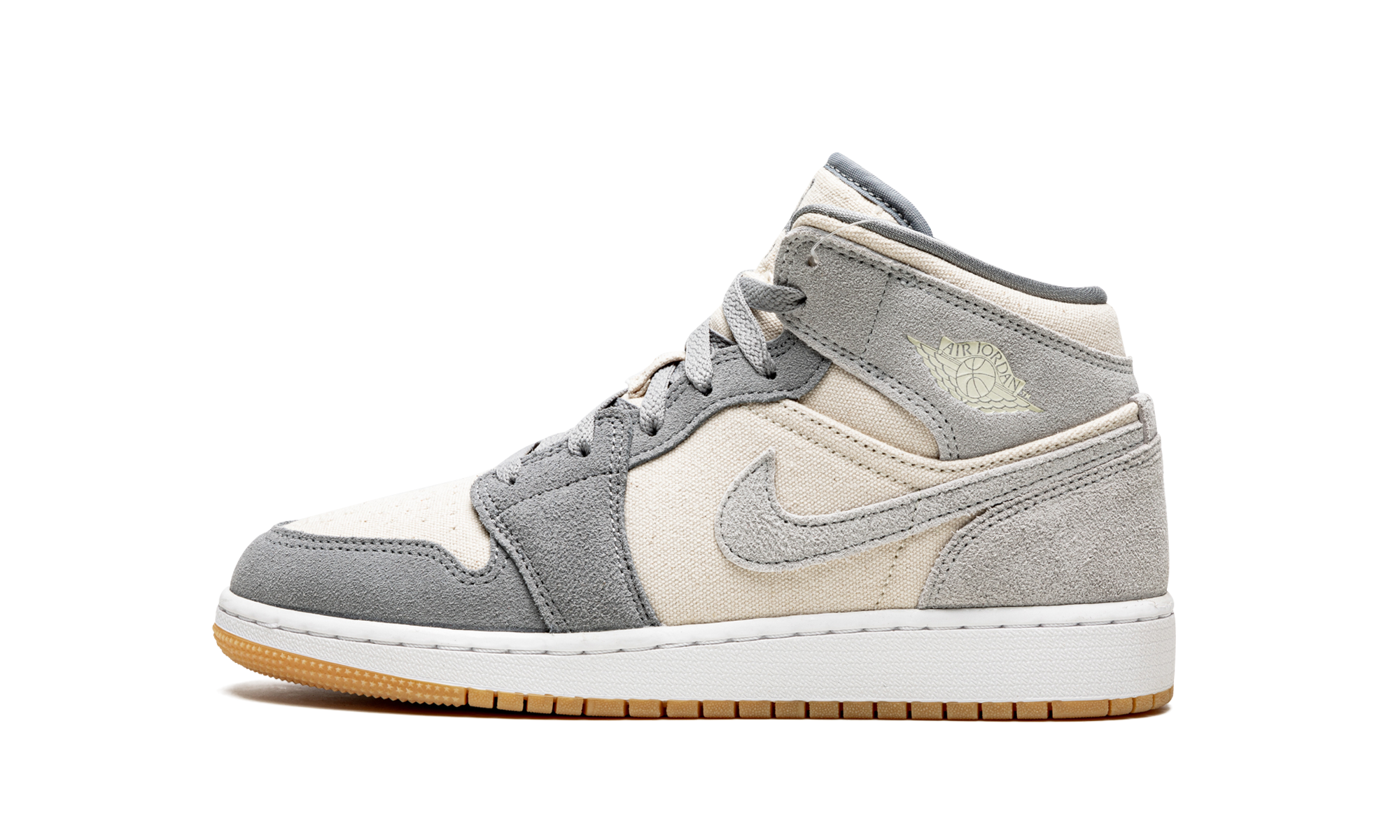 Air Jordan 1 Mid Beige Grey Suede (GS) 2