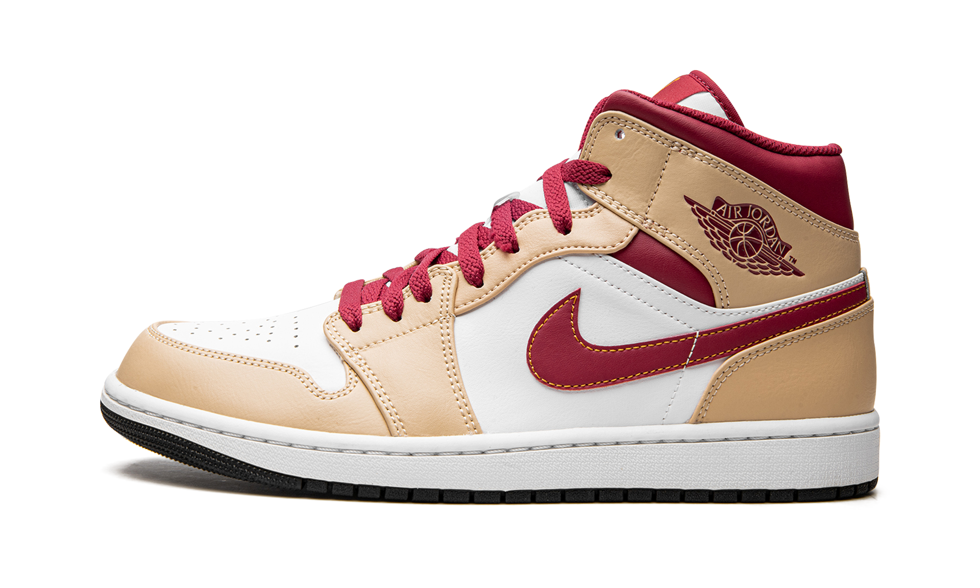 Air Jordan 1 Mid Beige White Red 1
