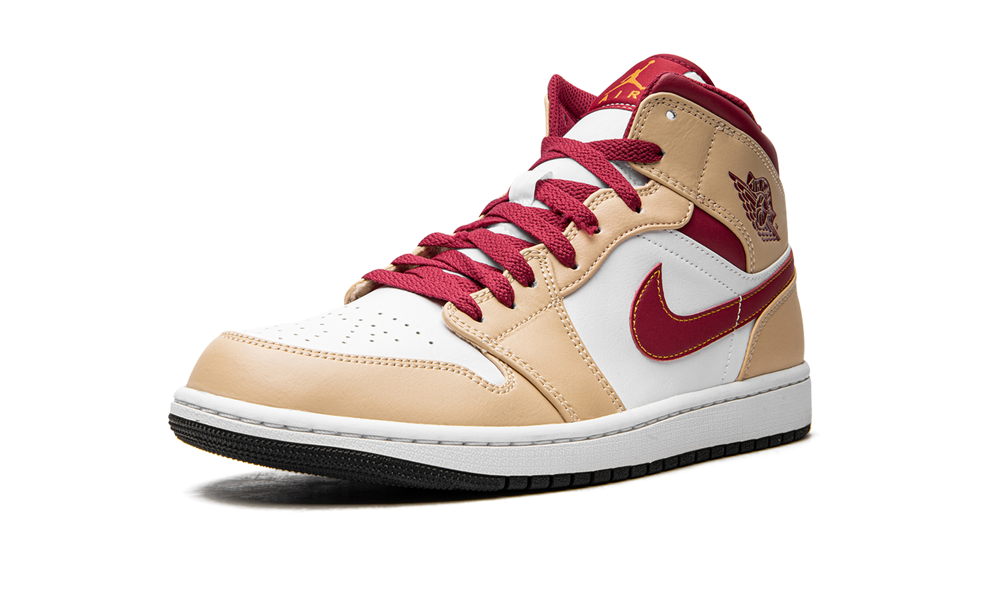 Air Jordan 1 Mid Beige White Red 5