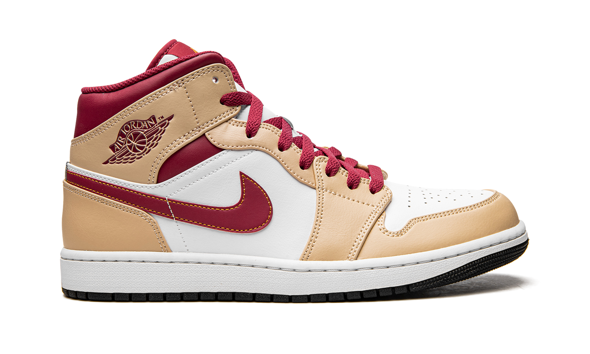 Air Jordan 1 Mid Beige White Red 7