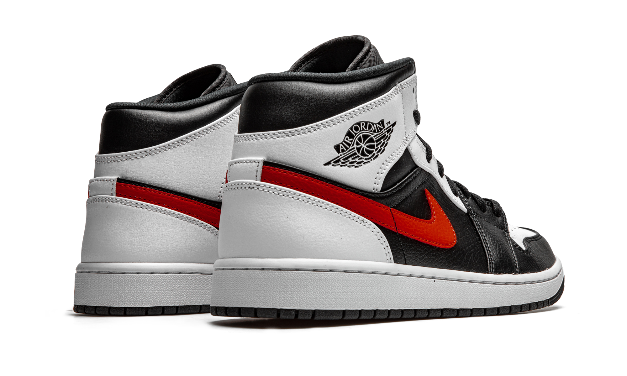 Air Jordan 1 Mid Black Chile Red White 3