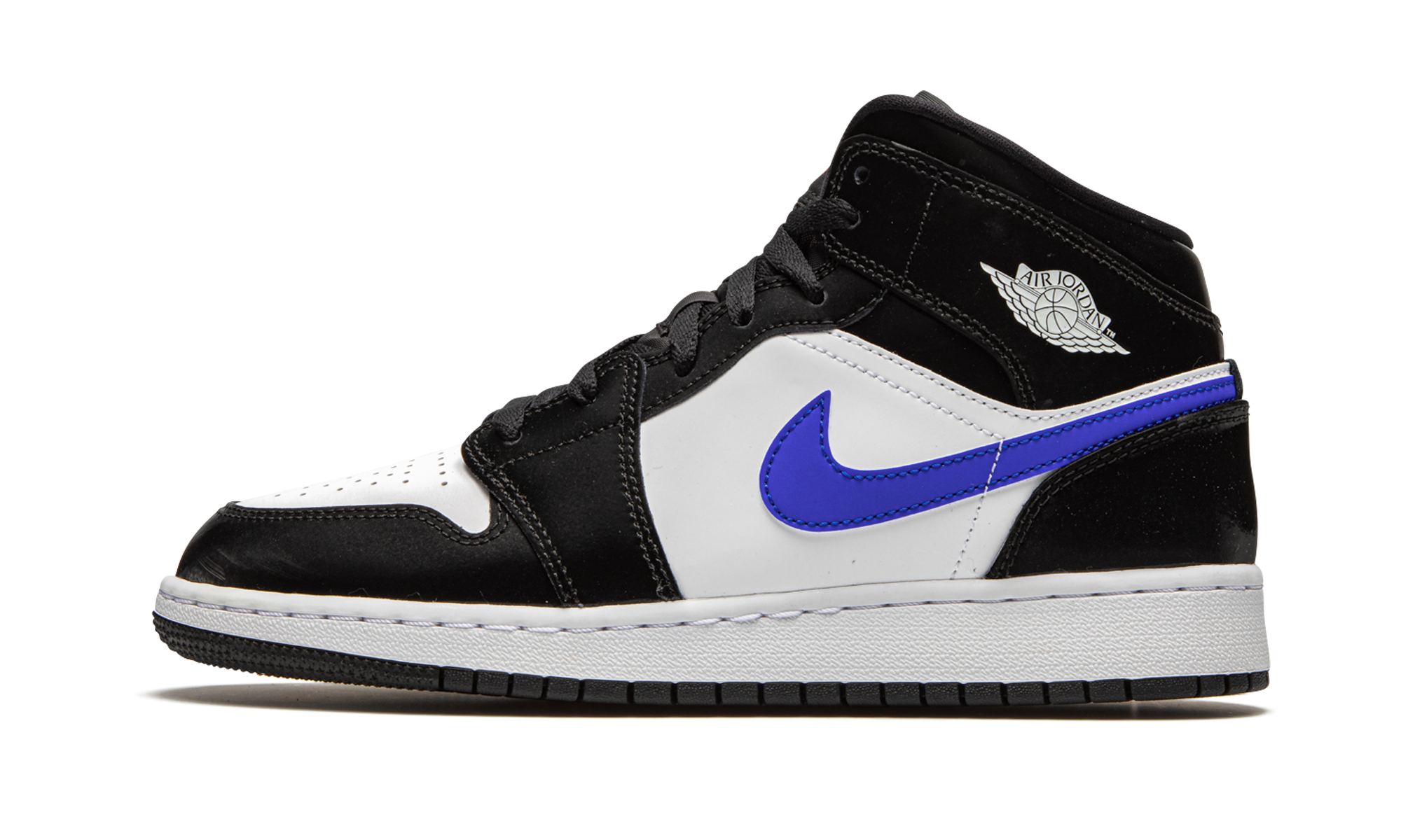 Air Jordan 1 Mid Black Racer Blue (GS) 2