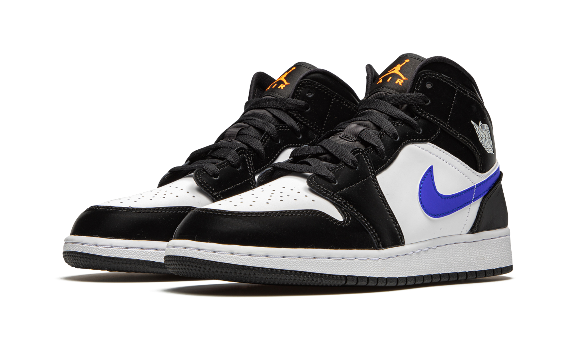 Air Jordan 1 Mid Black Racer Blue (GS) 3