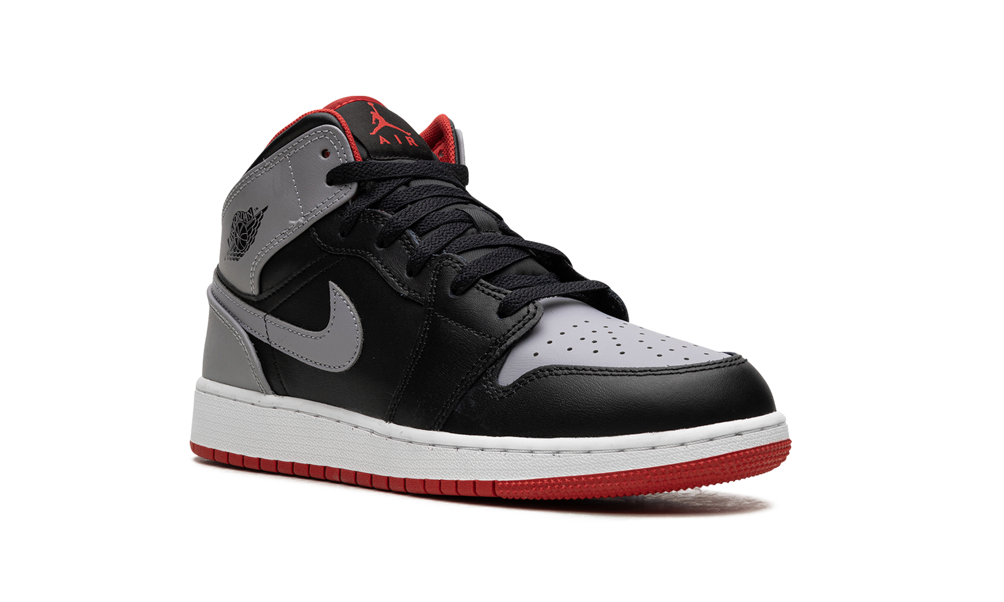 Air Jordan 1 Mid Cement Gray Red 2