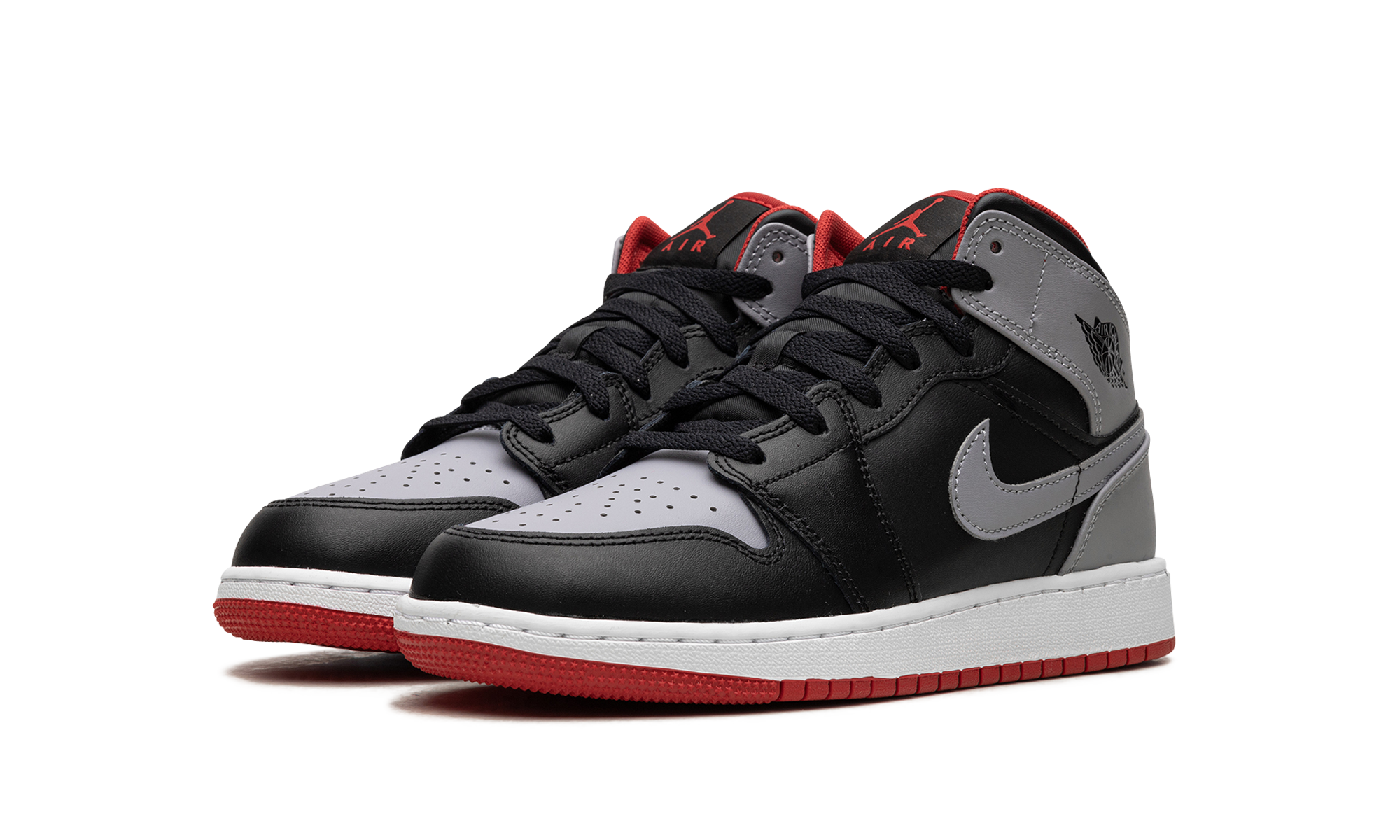Air Jordan 1 Mid Cement Gray Red 3