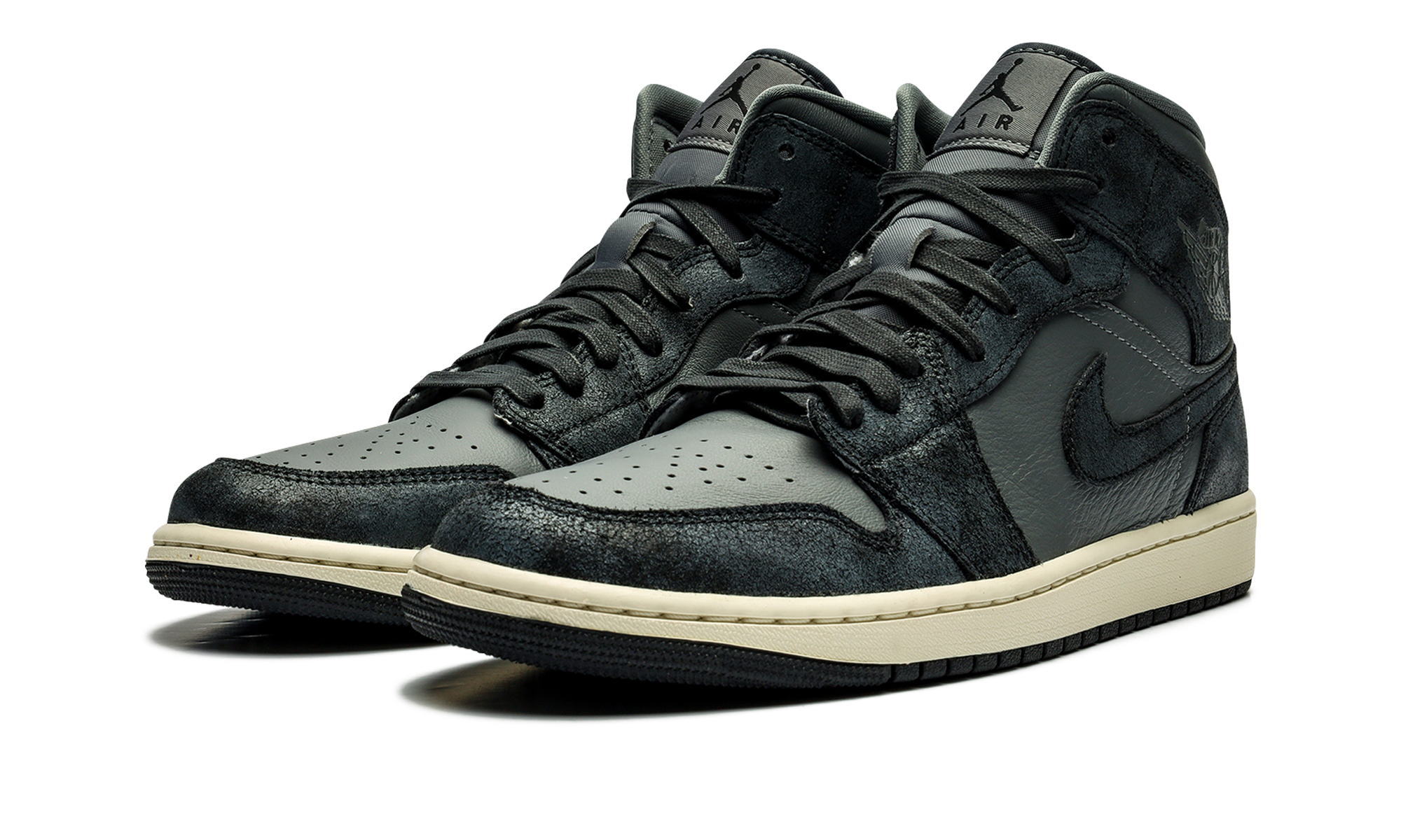 Air Jordan 1 Mid Distressed Smoke Gray 3