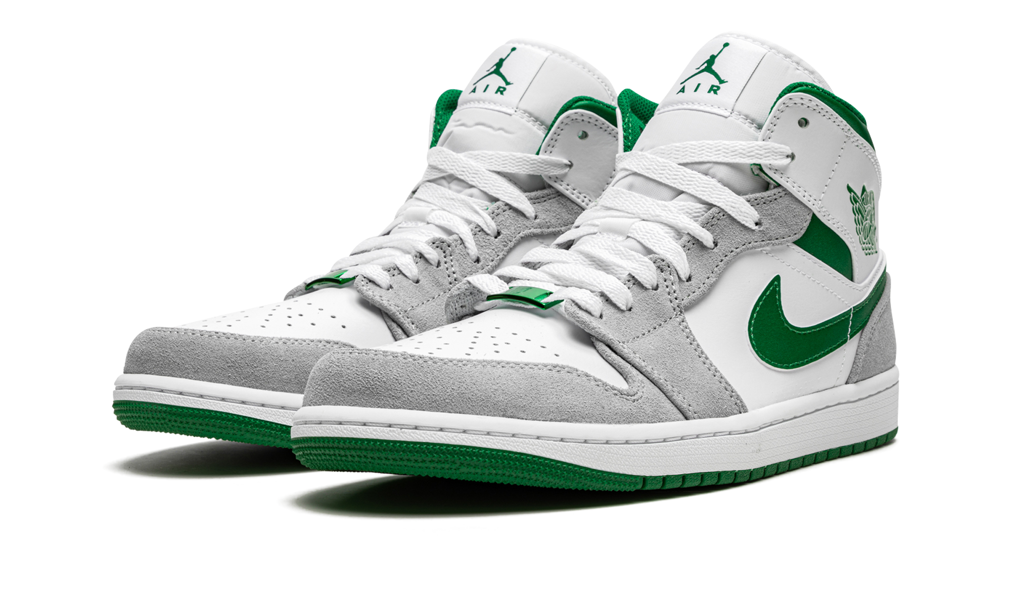 Air Jordan 1 Mid Gray Green 2