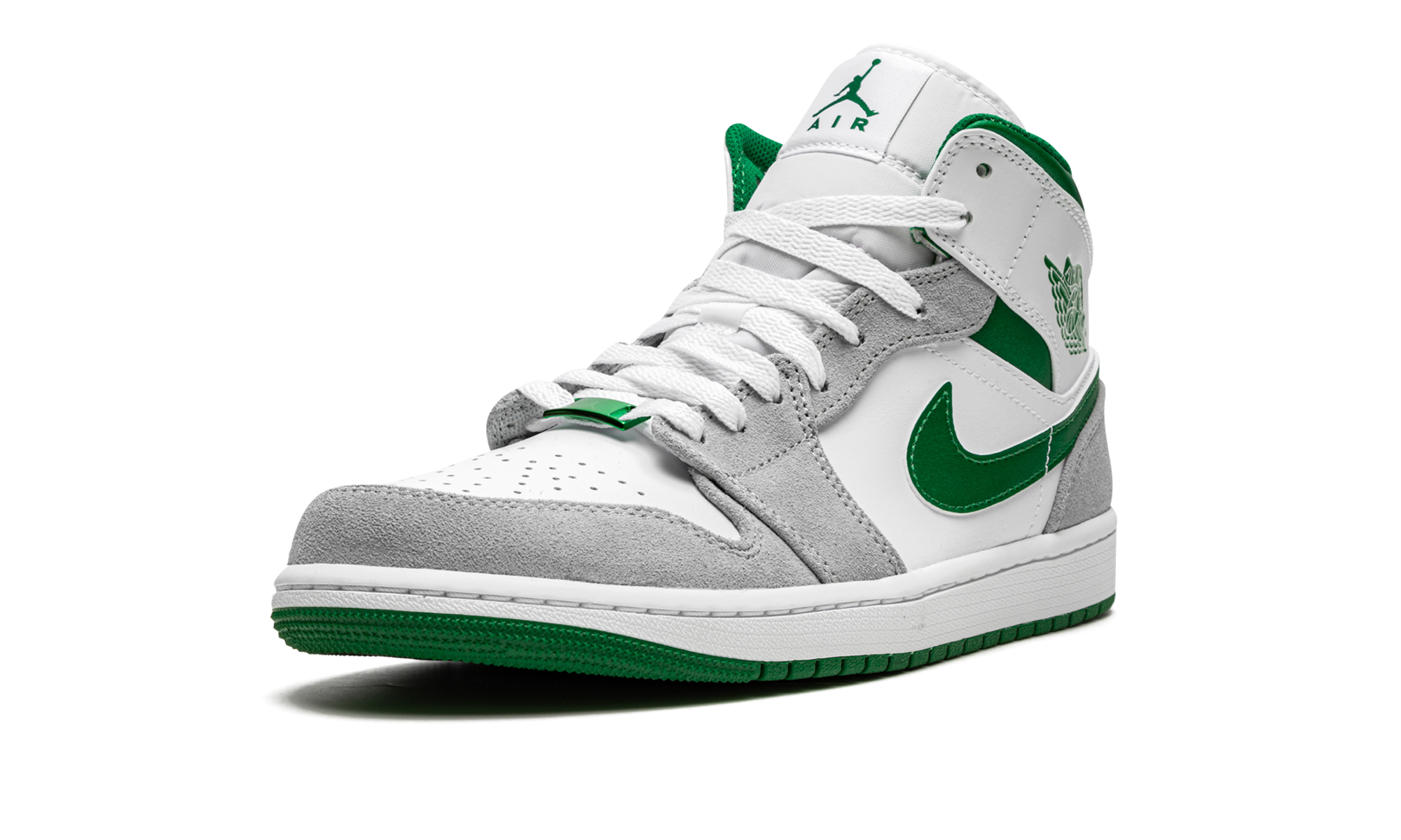 Air Jordan 1 Mid Gray Green 4