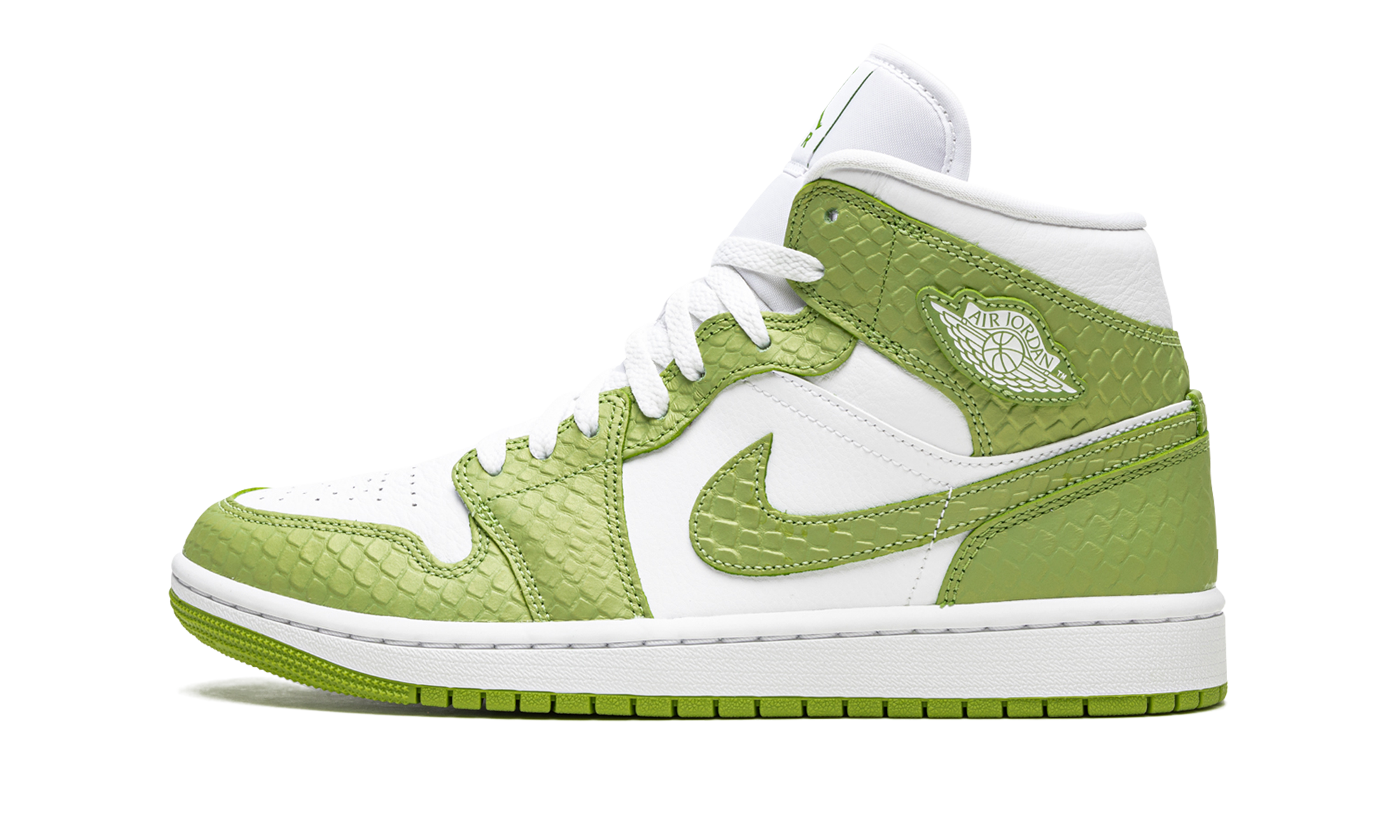 Air Jordan 1 Mid Green Python 1