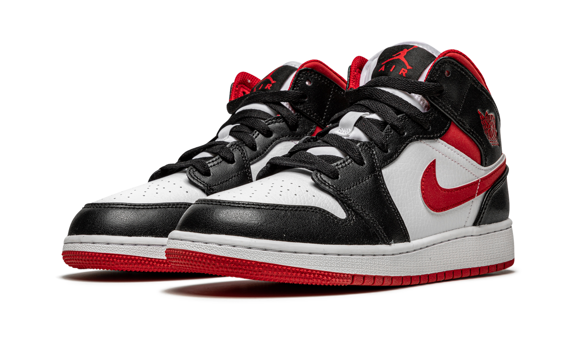 Air Jordan 1 Mid Gym Red Black White (GS) 3