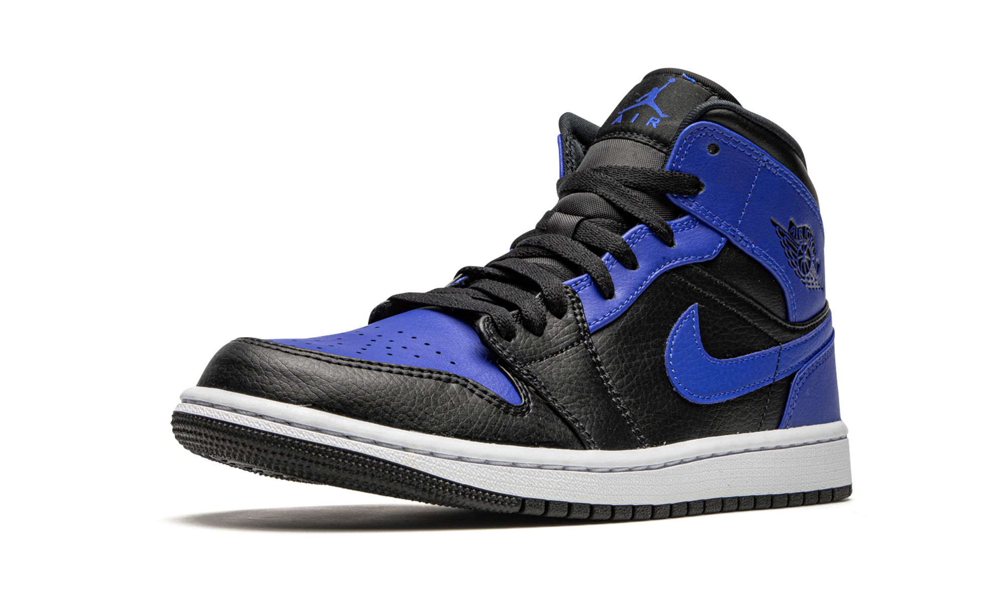 Air Jordan 1 Mid Hyper Royal Tumbled Leather 4