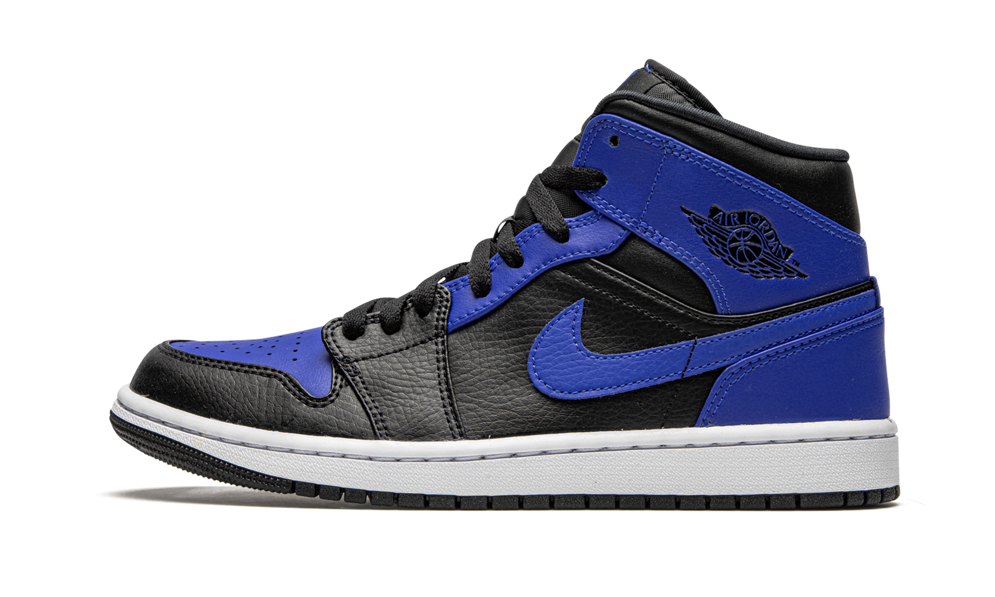 Air Jordan 1 Mid Hyper Royal Tumbled Leather 8