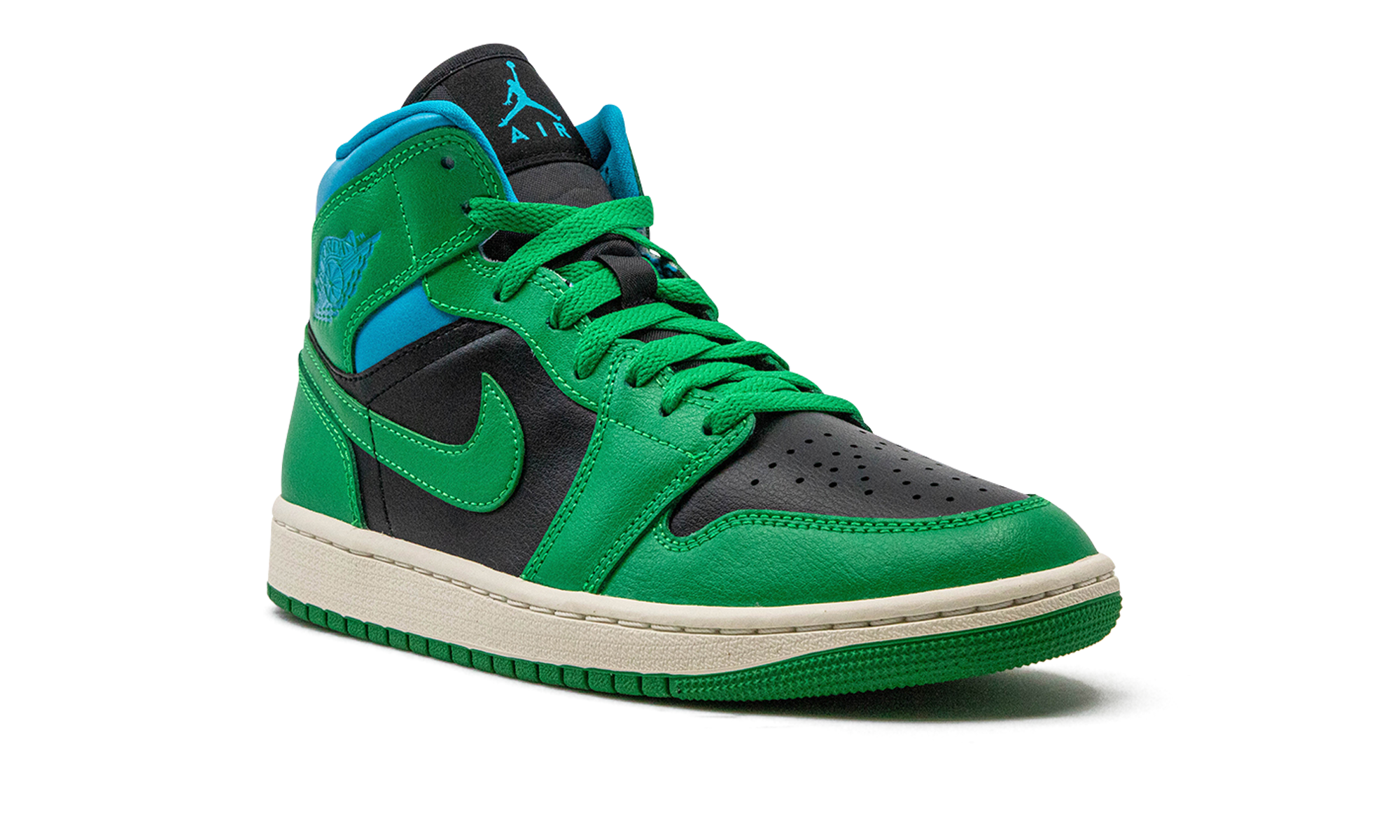 Air Jordan 1 Mid Lucky Green Aquatone 2