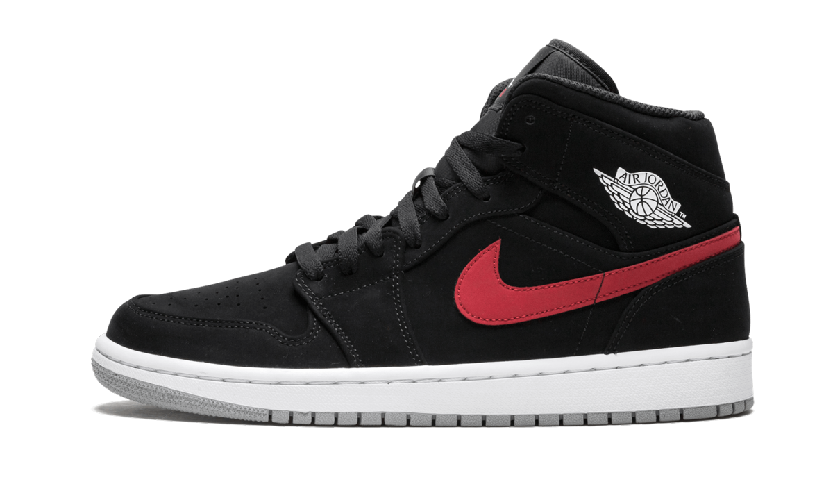Air Jordan 1 Mid Multi-Color Swoosh Black 1