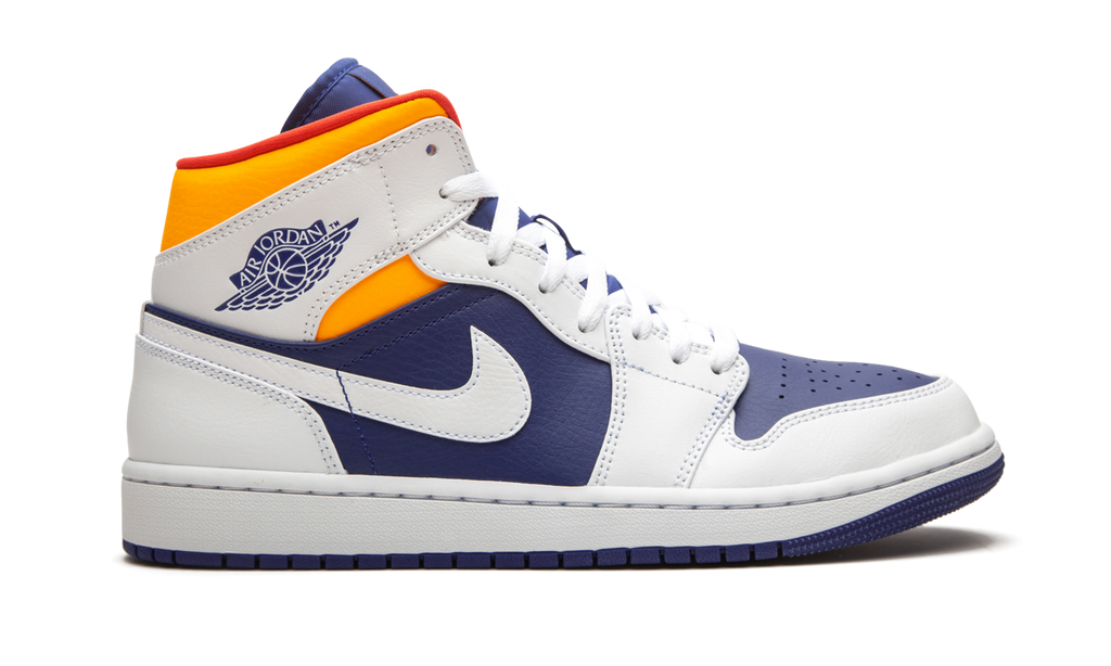 Air Jordan 1 Mid Royal Blue Laser Orange 6