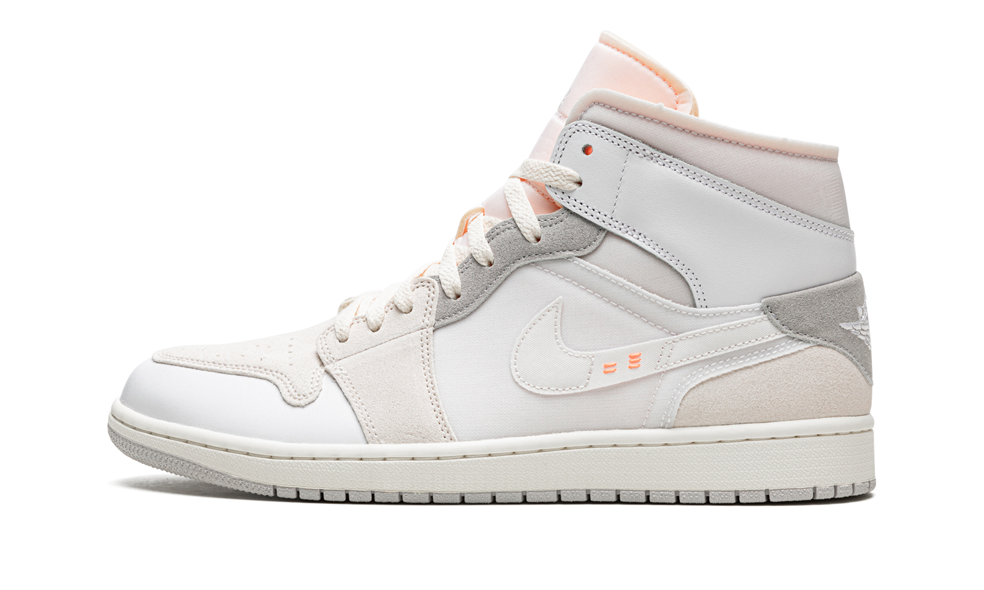 Air Jordan 1 Mid SE Craft Inside Out White Gray 1