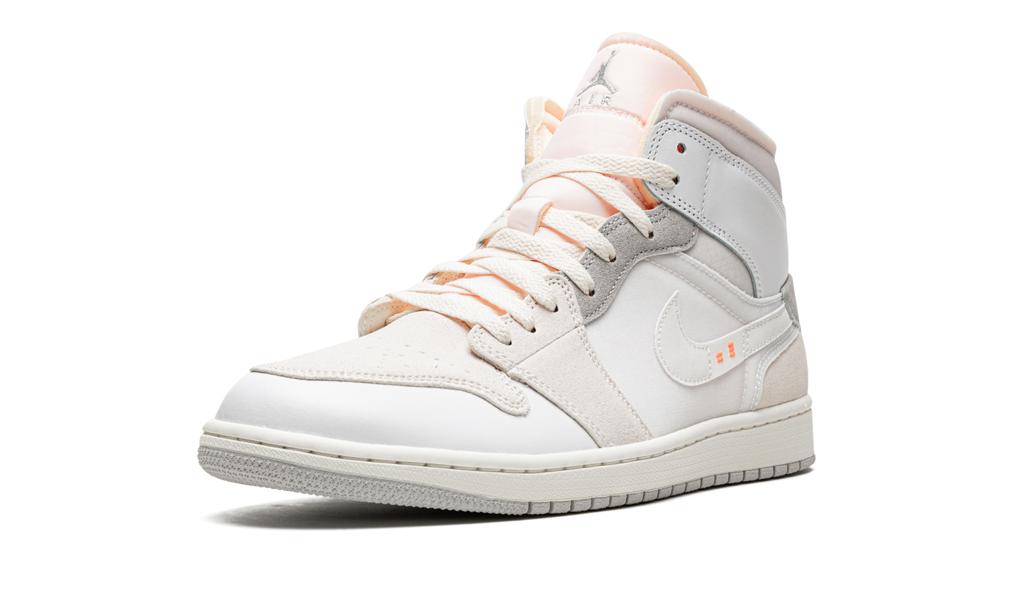 Air Jordan 1 Mid SE Craft Inside Out White Gray 4
