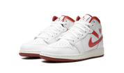 Air Jordan 1 Mid SE GS White Dune Red 3