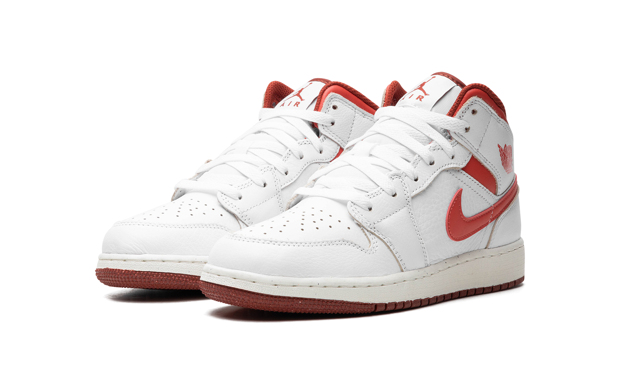 Air Jordan 1 Mid SE GS White Dune Red 3